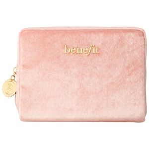 Benefit pink velvet cosmetics bag